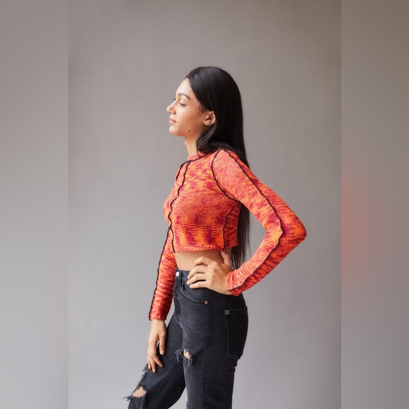 Ragged Priest Space Knit Cropped Sweater, size Medium - Picture 12 of 12